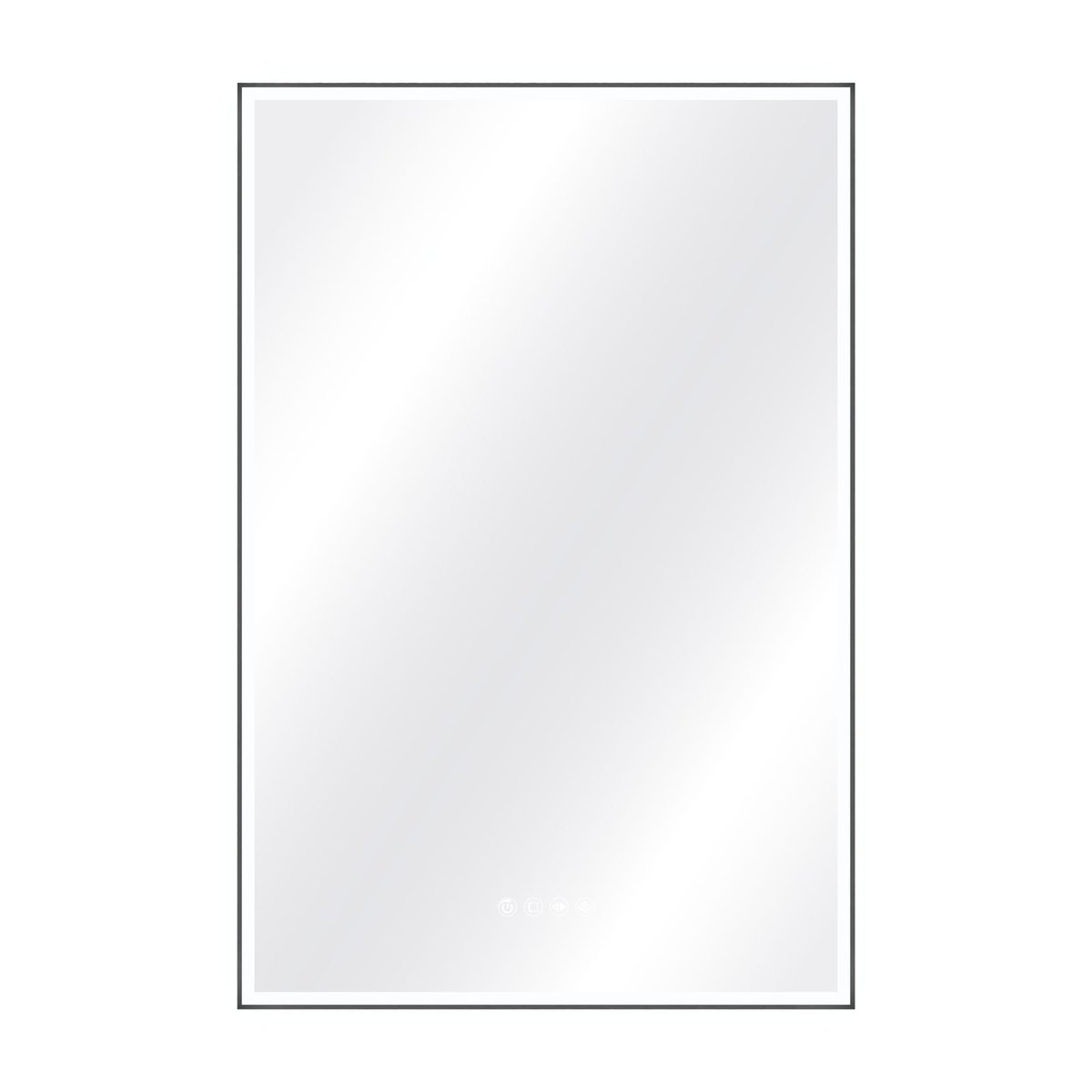 Lot de 2 miroirs lumineux LED anti-buée, NEO FRAME noir, SENSEA