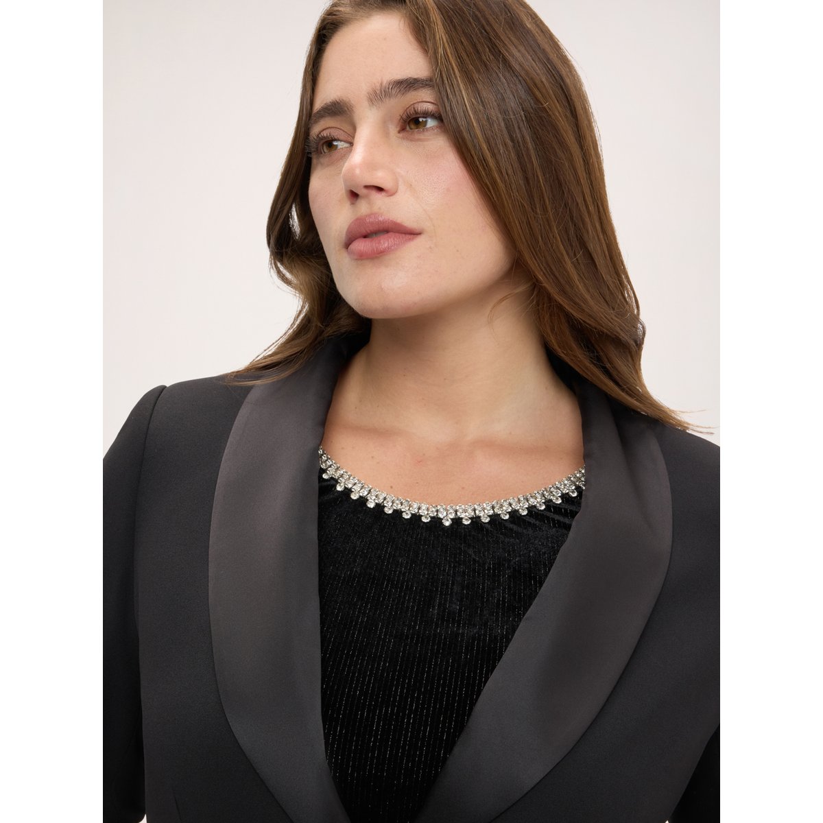 Blazer à revers noir, FIORELLA RUBINO