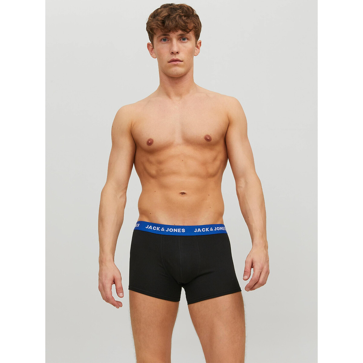 Set van 5 boxershorts zwart+blauw, JACK & JONES