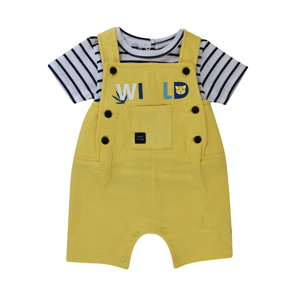 T shirt salopette jersey endy jaune, SUCRE D'ORGE