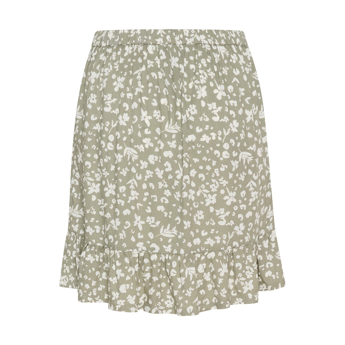 Skirt vert/blanc floral vetiver/chalk flower, KAFFE