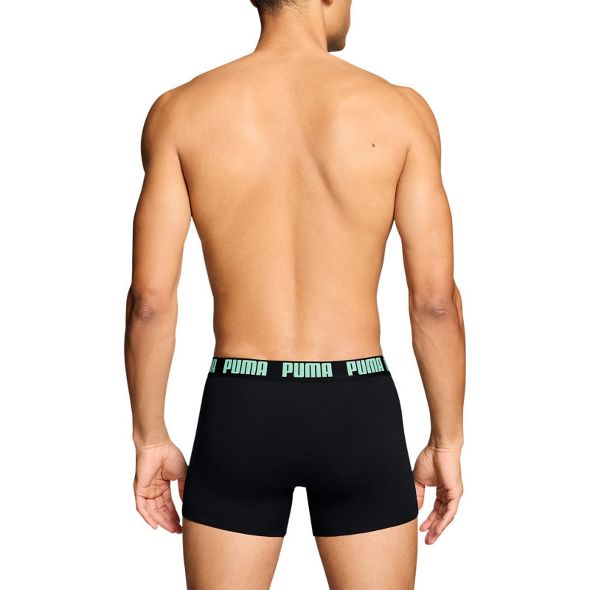 Lot de 2 boxers classiques en coton noirs unis pourvus d'une taille élastiquée noir, PUMA