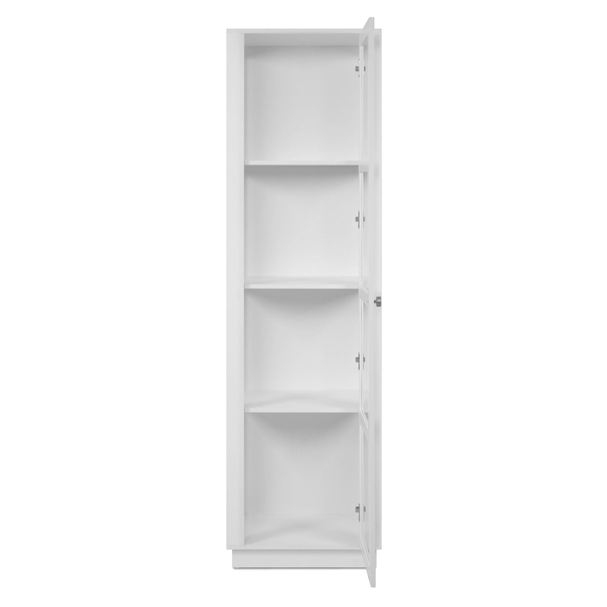 Colonne vitrine blanche 1 porte 4 niveaux RAVEN blanc, PIER IMPORT