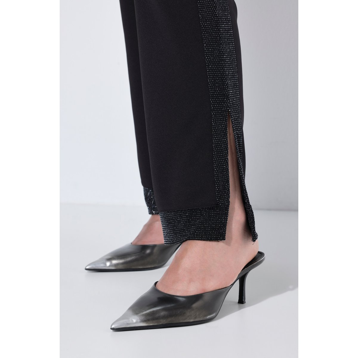 Pantalon en jersey, strass scintillants noir, ULLA POPKEN