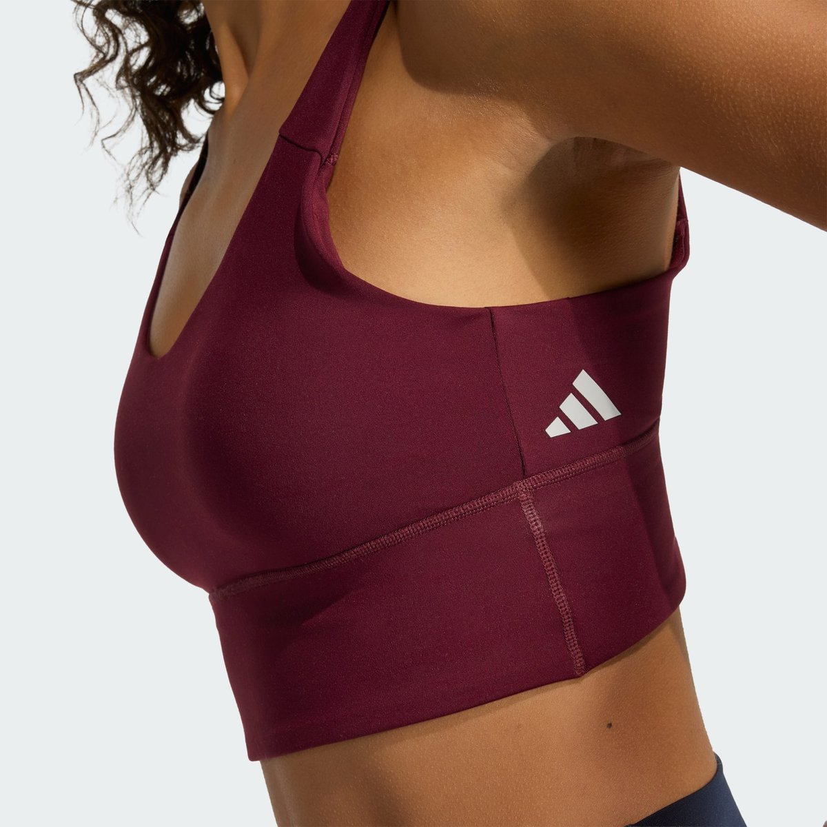 Brassière 3 Bandes Studio All Me Maintien Léger Brassière 3 Bandes Studio All Me Maintien Léger maroon, adidas Performance