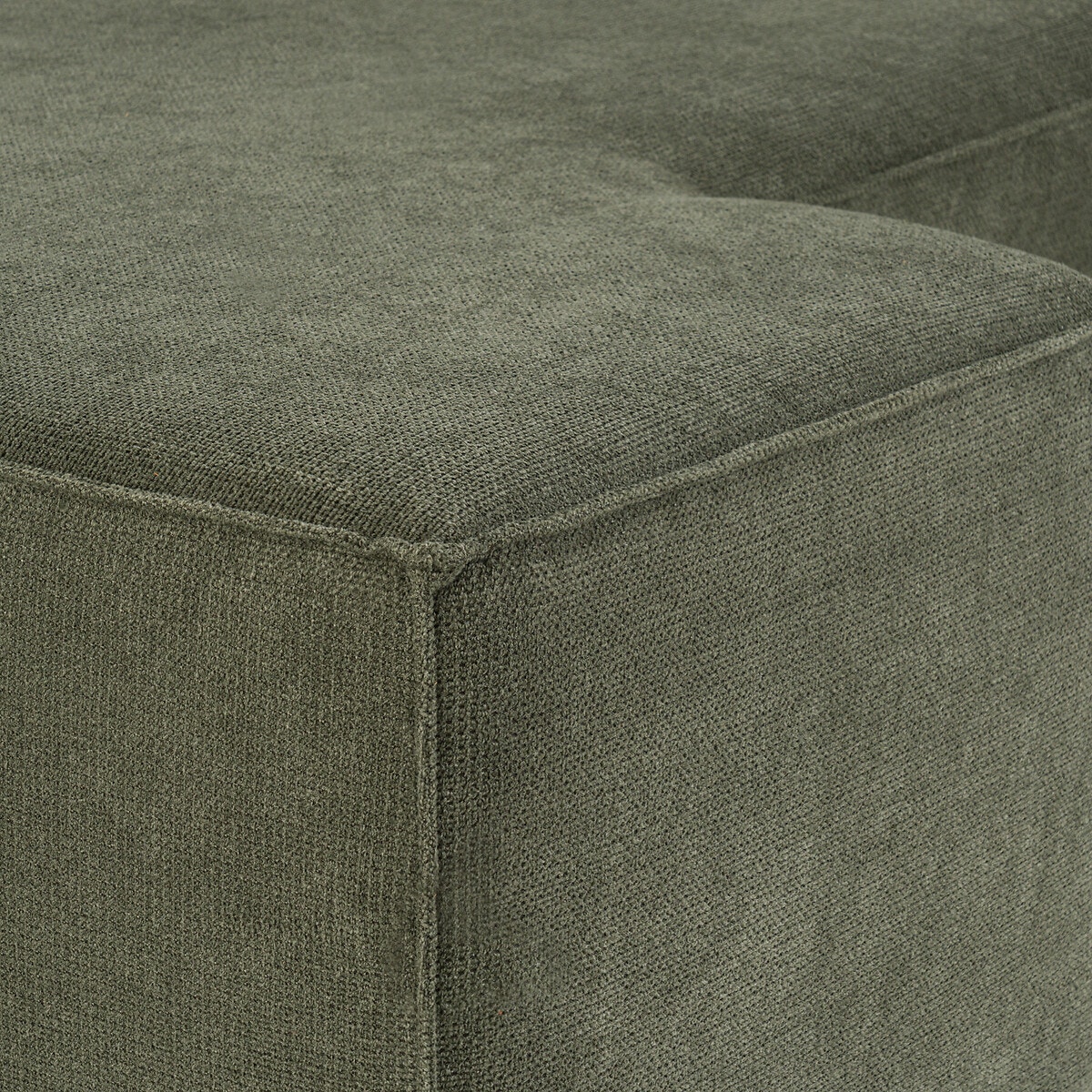 Canapé angle convertible polyester texturé, Ginosa vert forêt, LA REDOUTE INTERIEURS