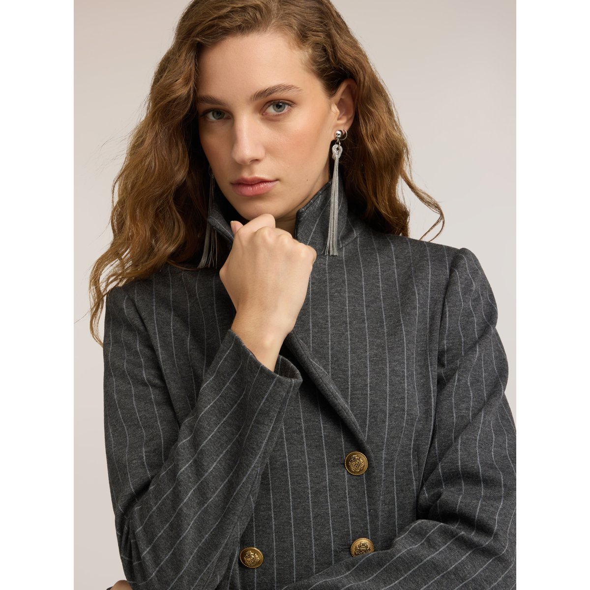 Veste à rayures gris, MOTIVI