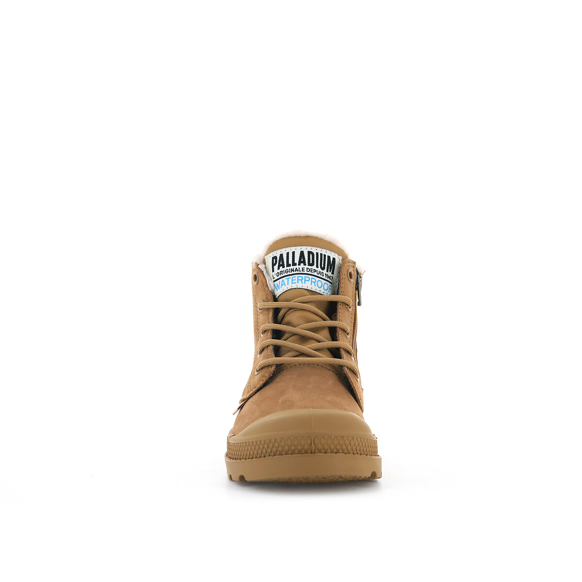 Pampa Hi Cuff Waterproof gevoerde leren bottines kastanje, PALLADIUM