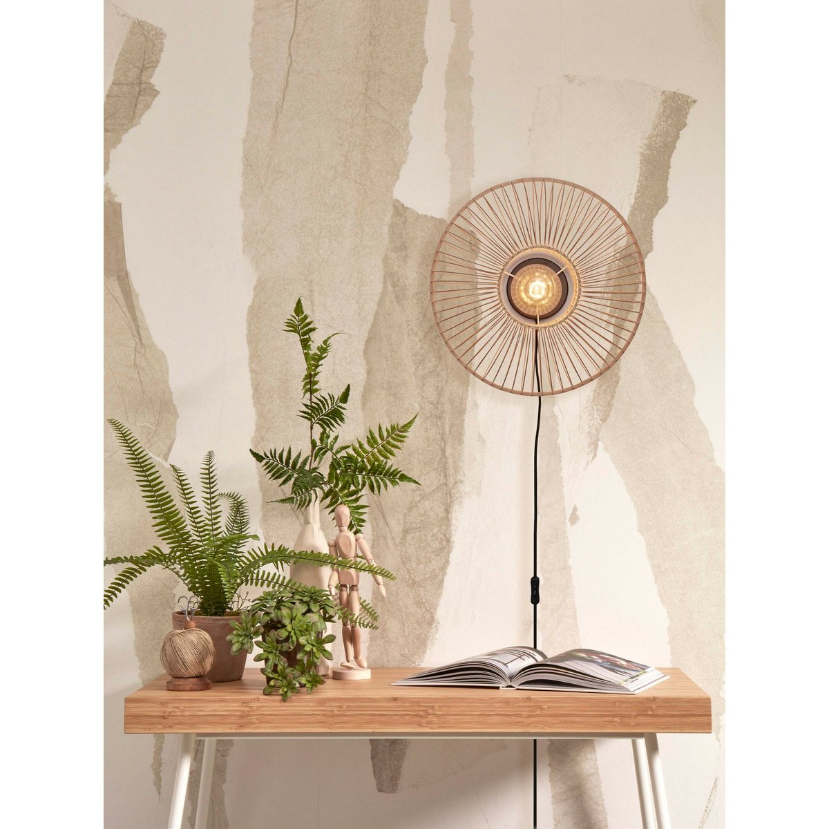 Lampe Murale Bambou HOKKAIDO naturel, GOOD & MOJO