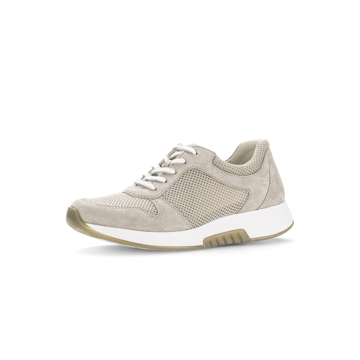 Baskets en cuir à talon compensé beige, GABOR