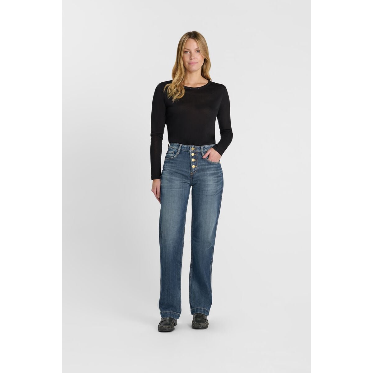 Jeans droite 300/23 regular , longueur 34 blue, LE TEMPS DES CERISES