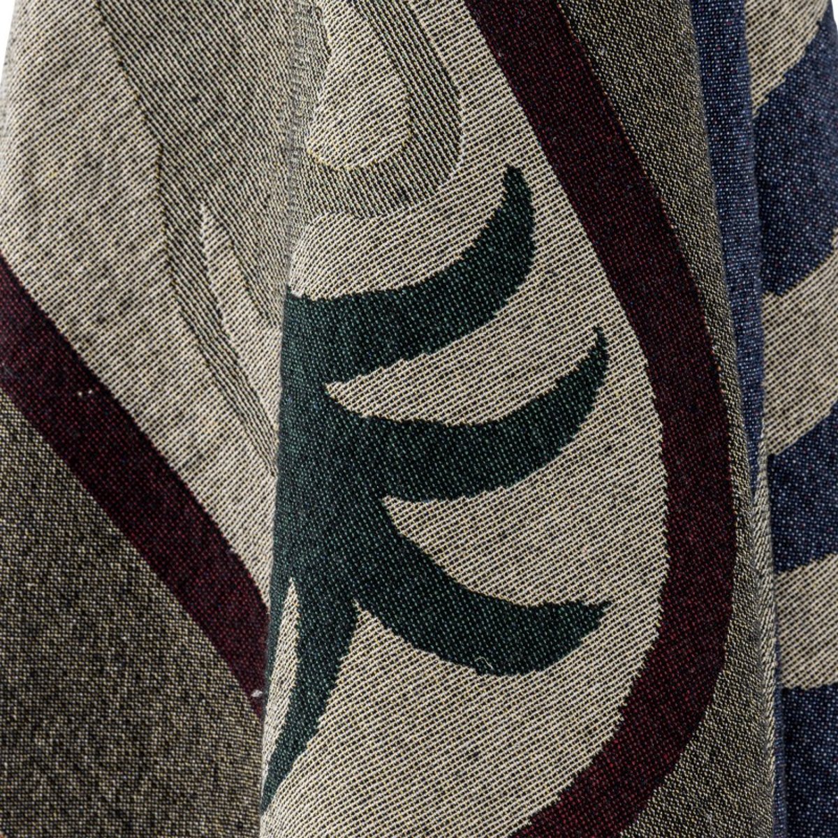 Plaid motif abstrait végétal VINAY multicolore, BLOOMINGVILLE