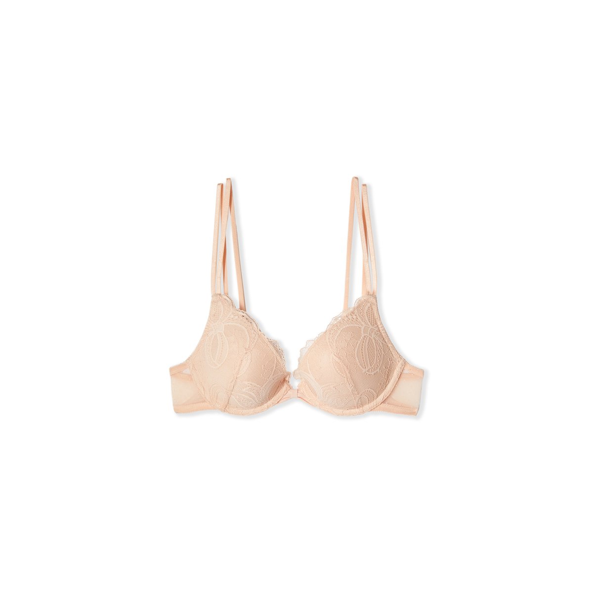 Soutien-gorge N.2 - Le push-up plongeant en dentelle GRACE rose poudre, ETAM