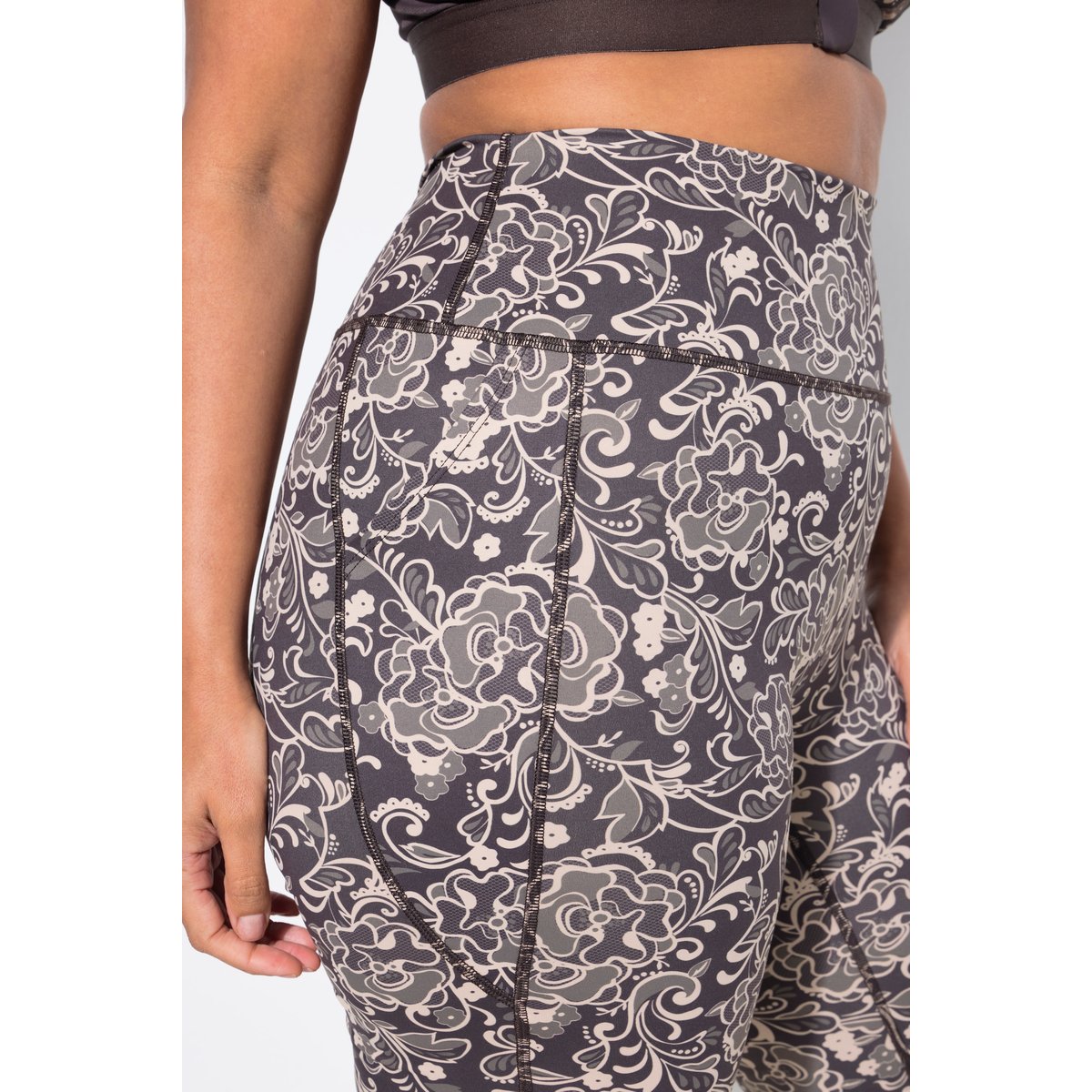 Legging de sport, motif floral acajou, ULLA POPKEN