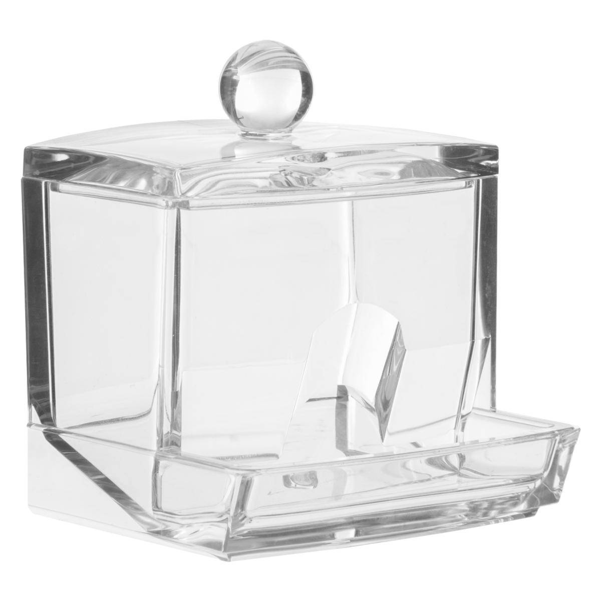 Distributeur de cotons-tiges SELENA transparent, 5FIVE SIMPLY SMART