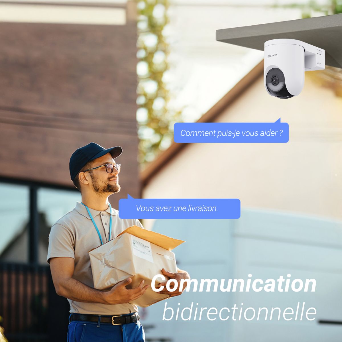 Pack sécurité 2 cam. HB8 Lite+ Panneau Solaire couleur unique, EZVIZ