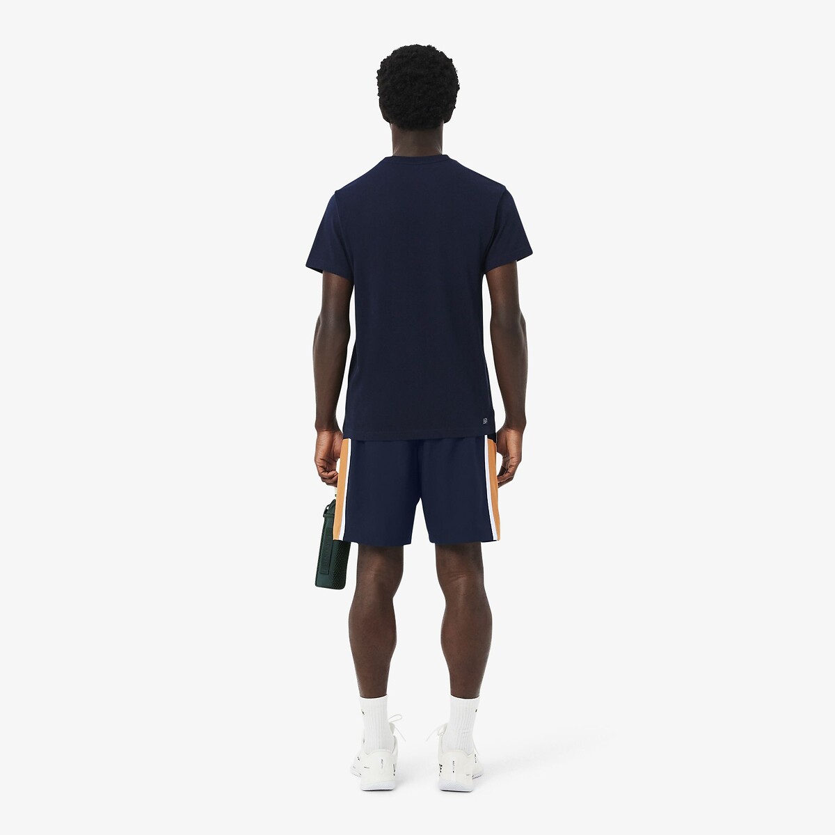 Pantaloncini da tennis leggeri con bande color-block navy, LACOSTE