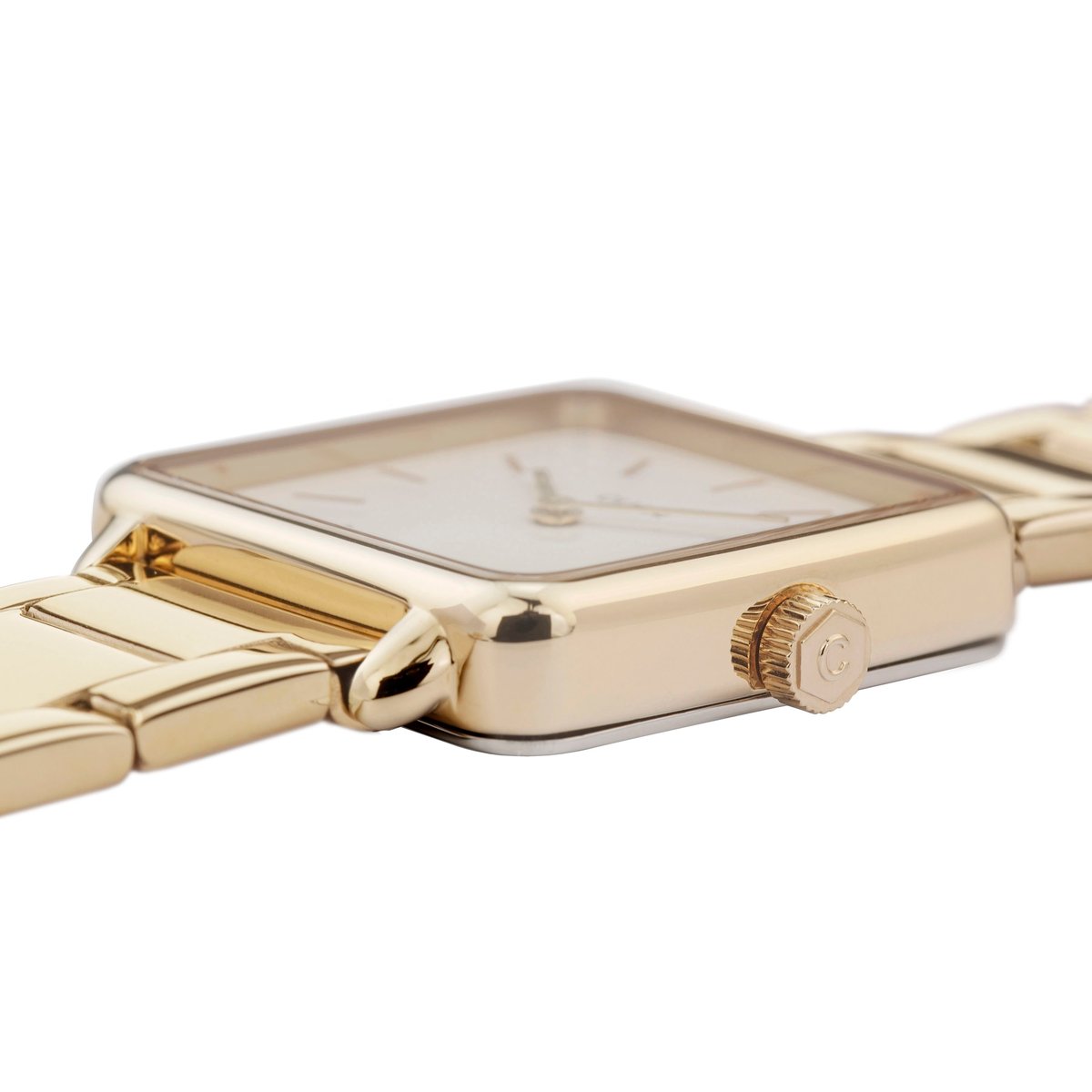 Montre Analogique  LA TÉTRAGONE doré blanc doré, CLUSE