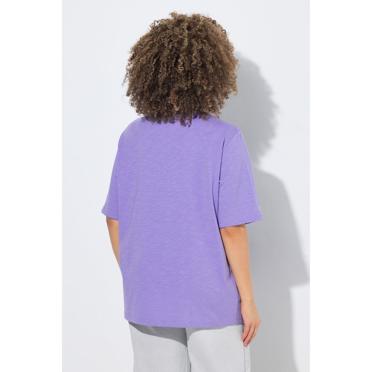 T-shirt avec petit imprimé violet, ULLA POPKEN