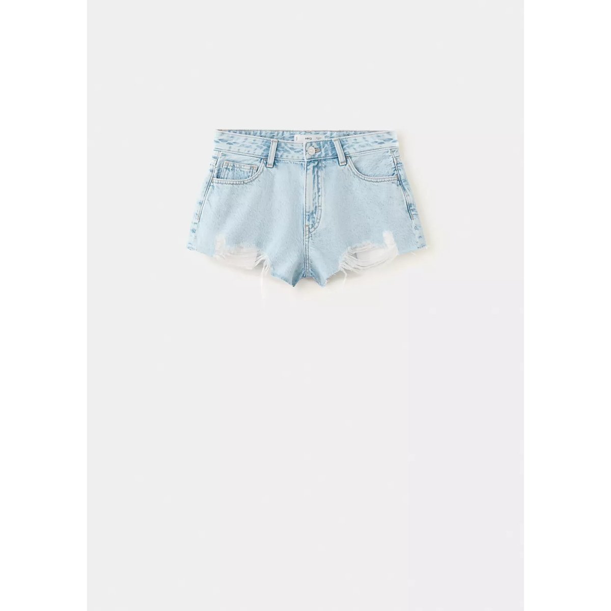 Short détail effiloché bleu clair, MANGO TEEN