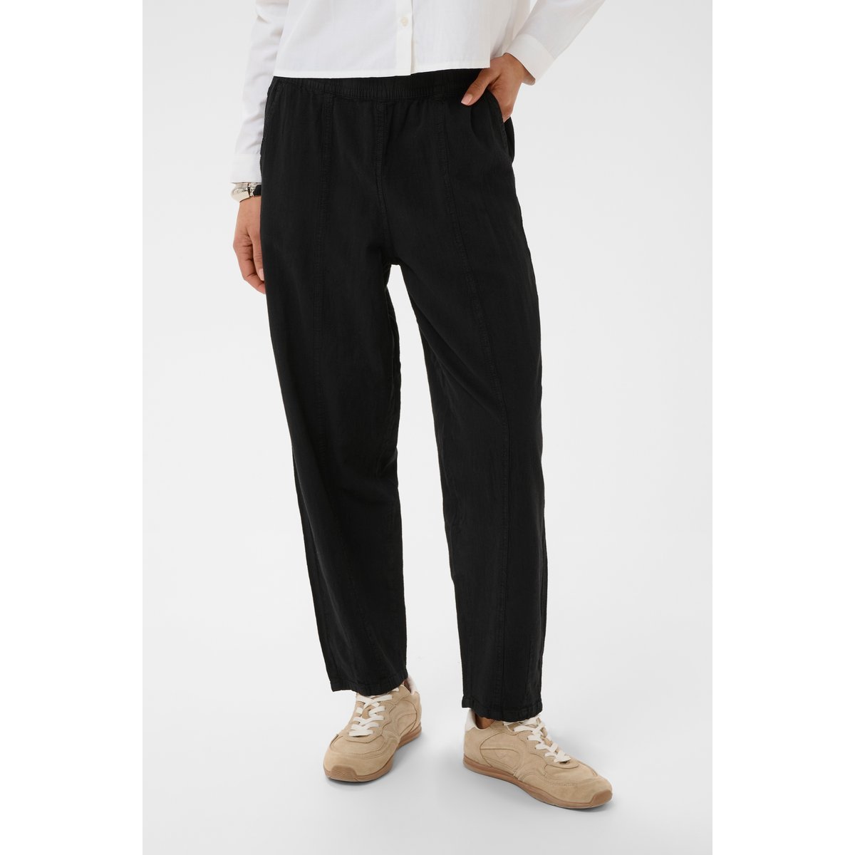 Pantalon casual noir, KAFFE
