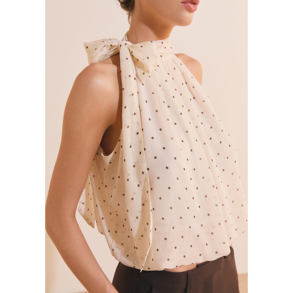 Top sans manches à pois A LILO IMP imp bleu vert, ETAM