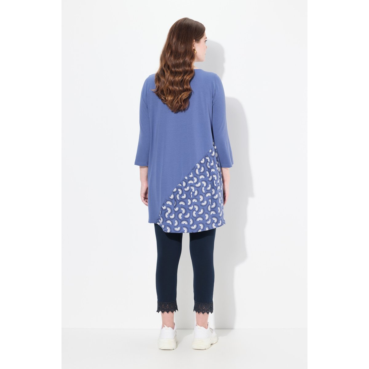T-shirt en coton bio bleu atlantique, ULLA POPKEN