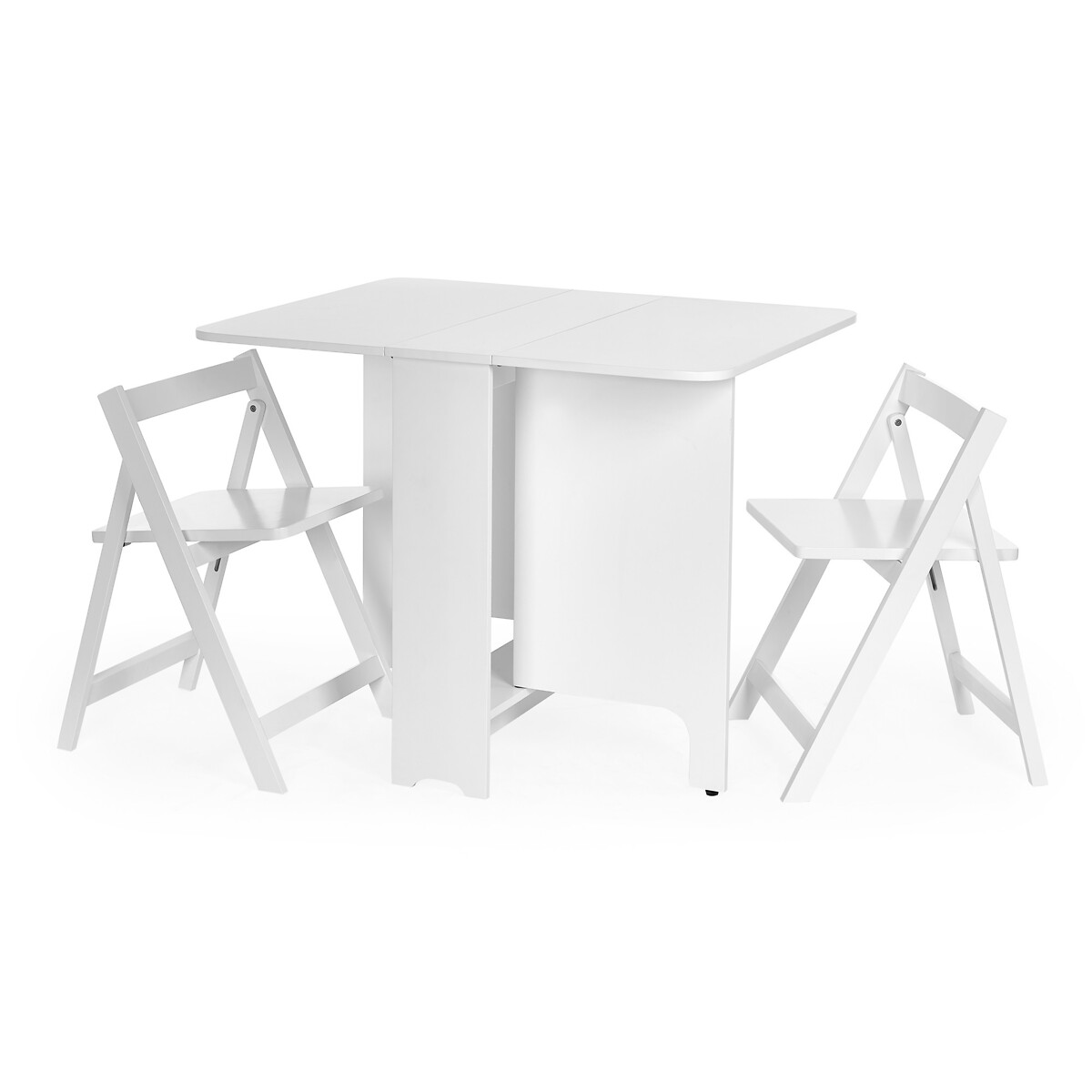 Gideon Gateleg Dining Table and Chairs Set (Seats 2) white, SO'HOME