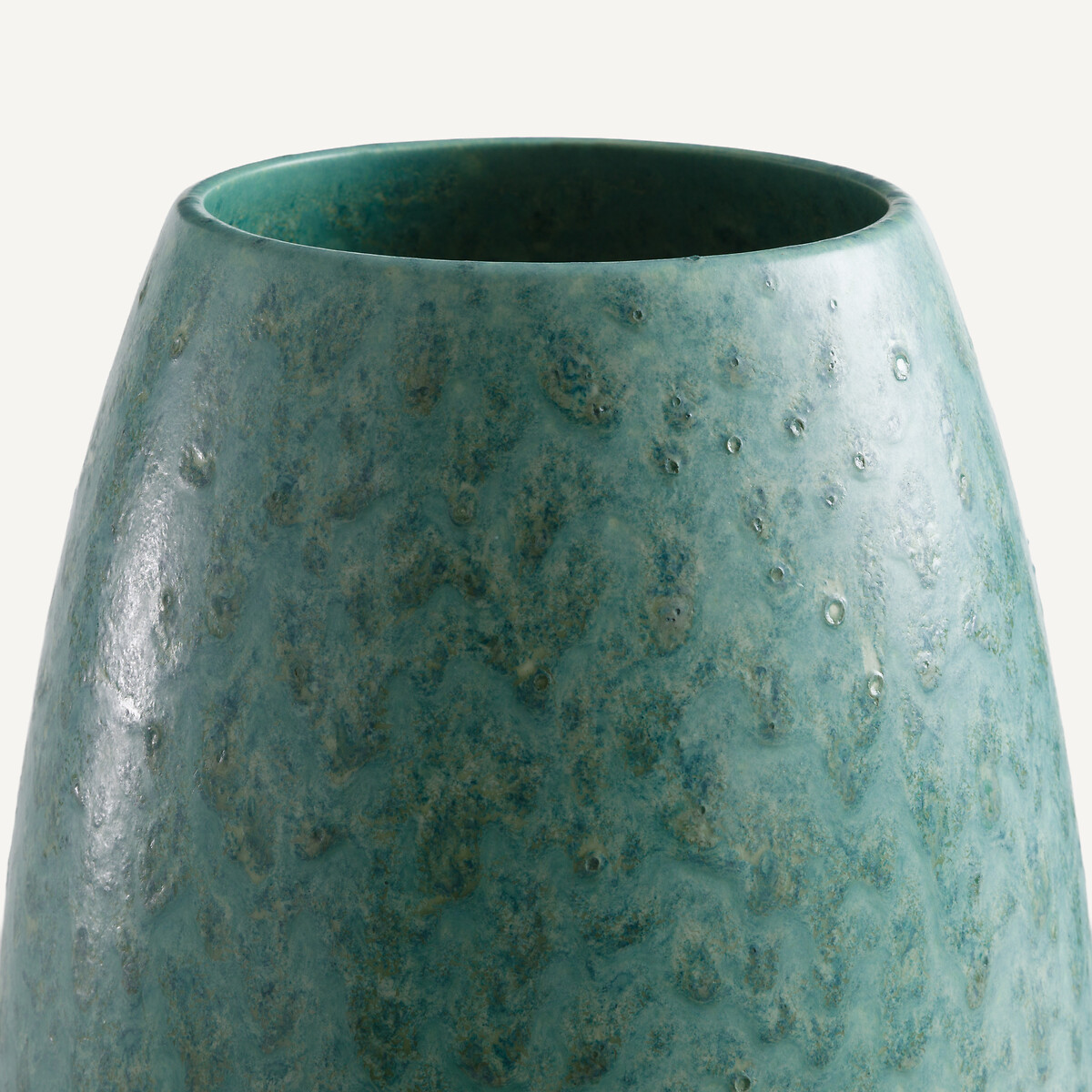 Vase bicolore en faïence émaillée, DOLO bleu céladon/écru, AM.PM