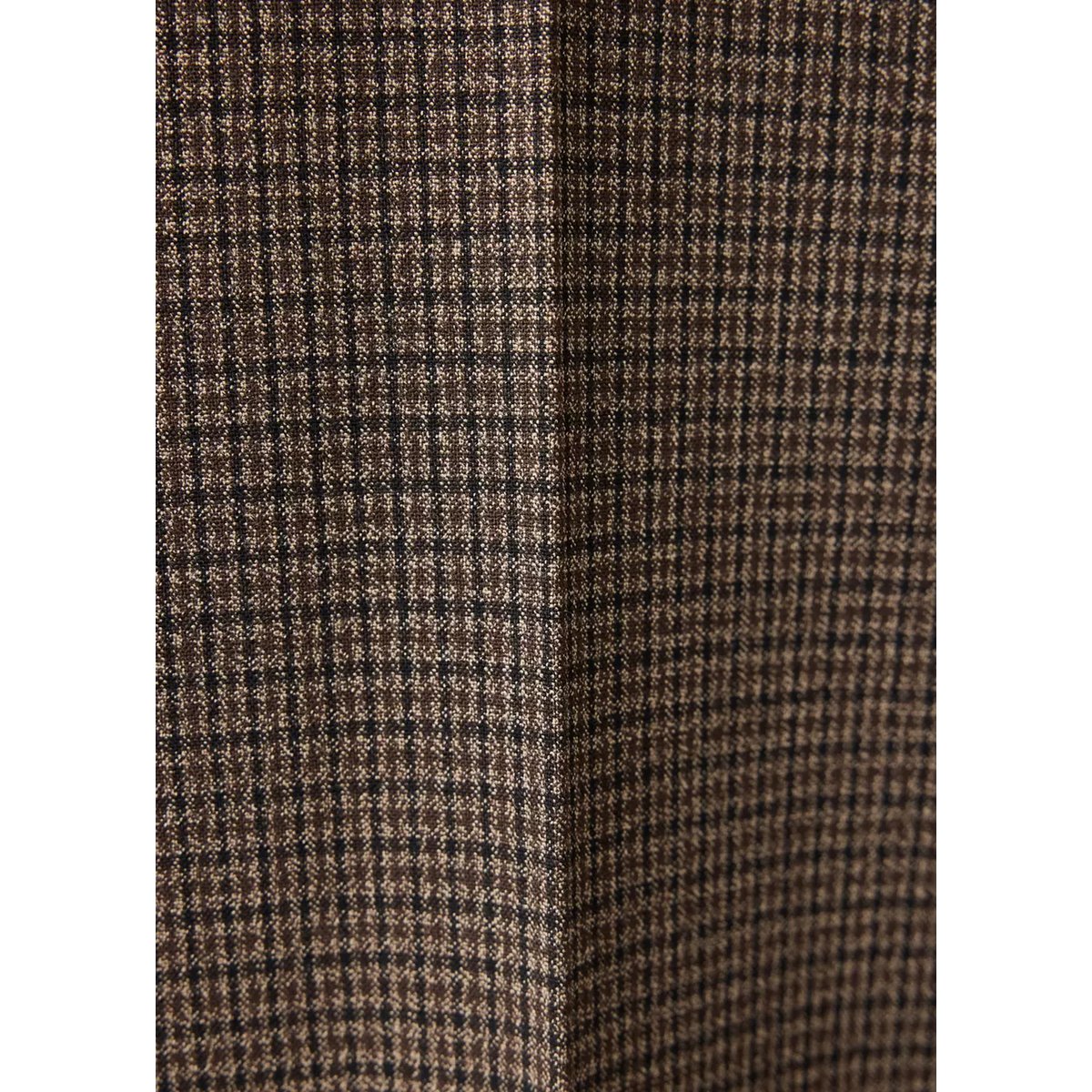 Pantalon de costume en pied-de-poule chocolat, MANGO
