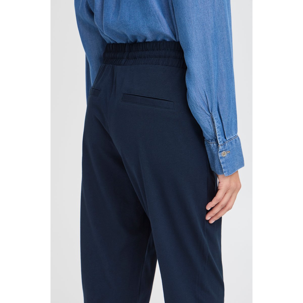 Pantalon en jersey, longueur cheville bleu copenhagen night, B.YOUNG