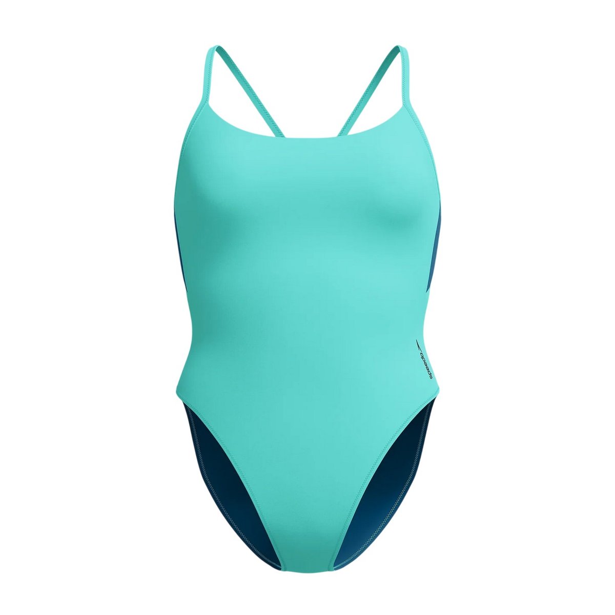 Maillot de bain 1 pièce motif/style uni bleu, SPEEDO