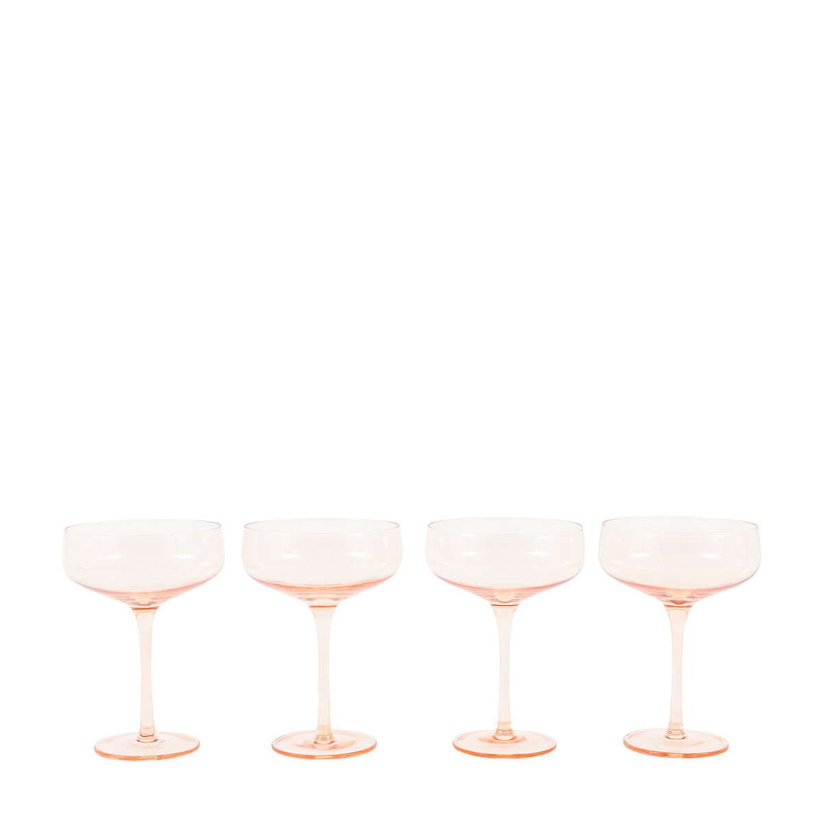 Set of 4 Eden Coupe Glasses in Amber yellow, ÉDITÉ