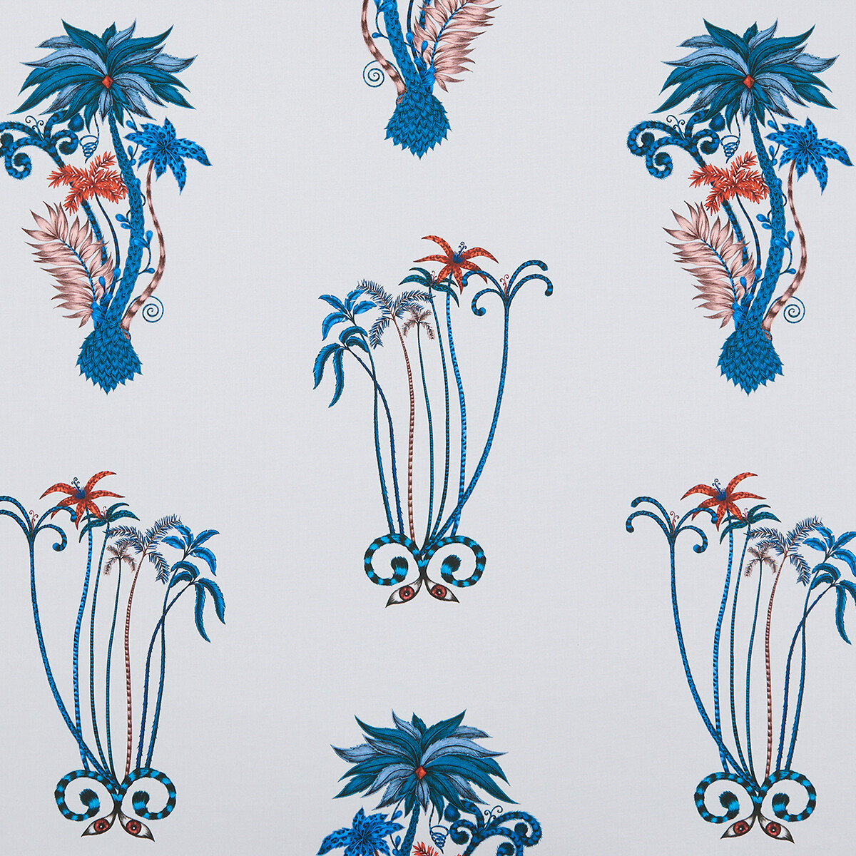 Jungle Palms Wallpaper blue, EMMA J SHIPLEY