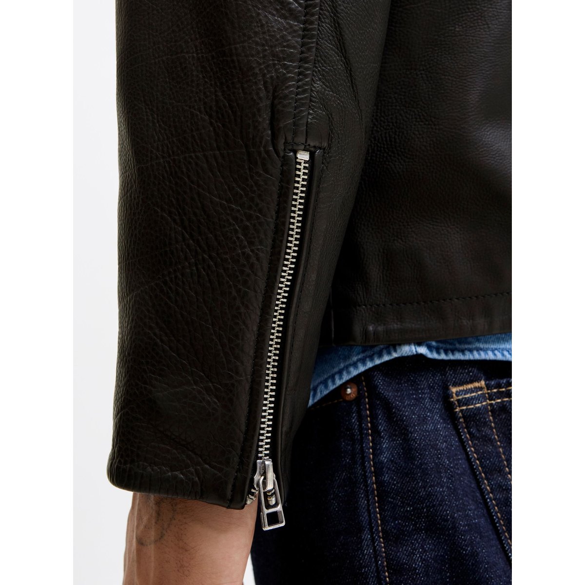 Veste En Cuir black, JACK & JONES
