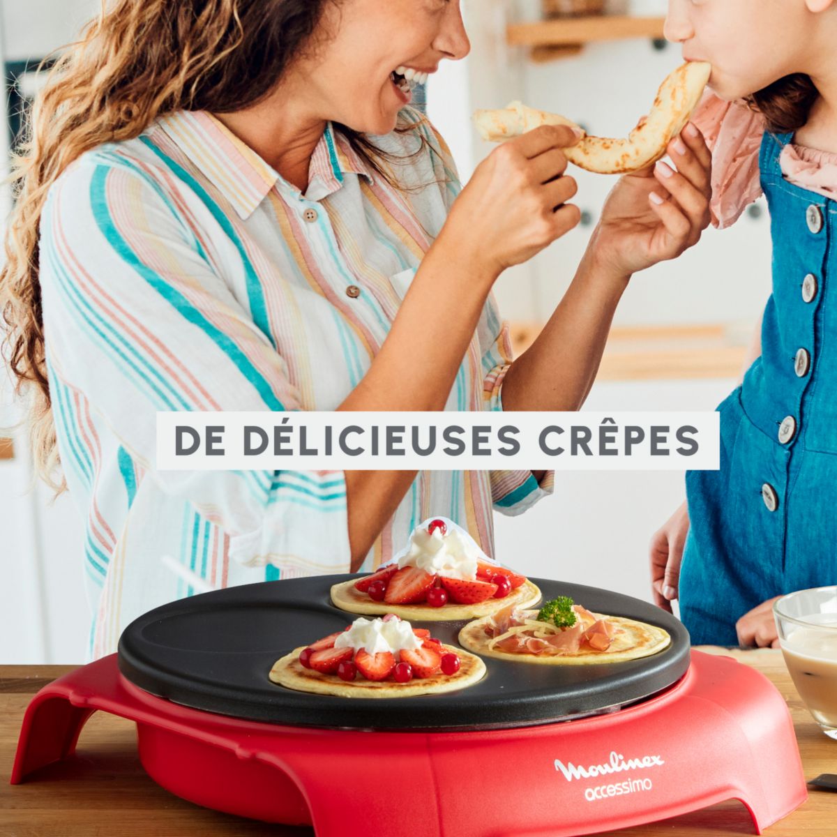Crêpe party PY312511 rouge, MOULINEX