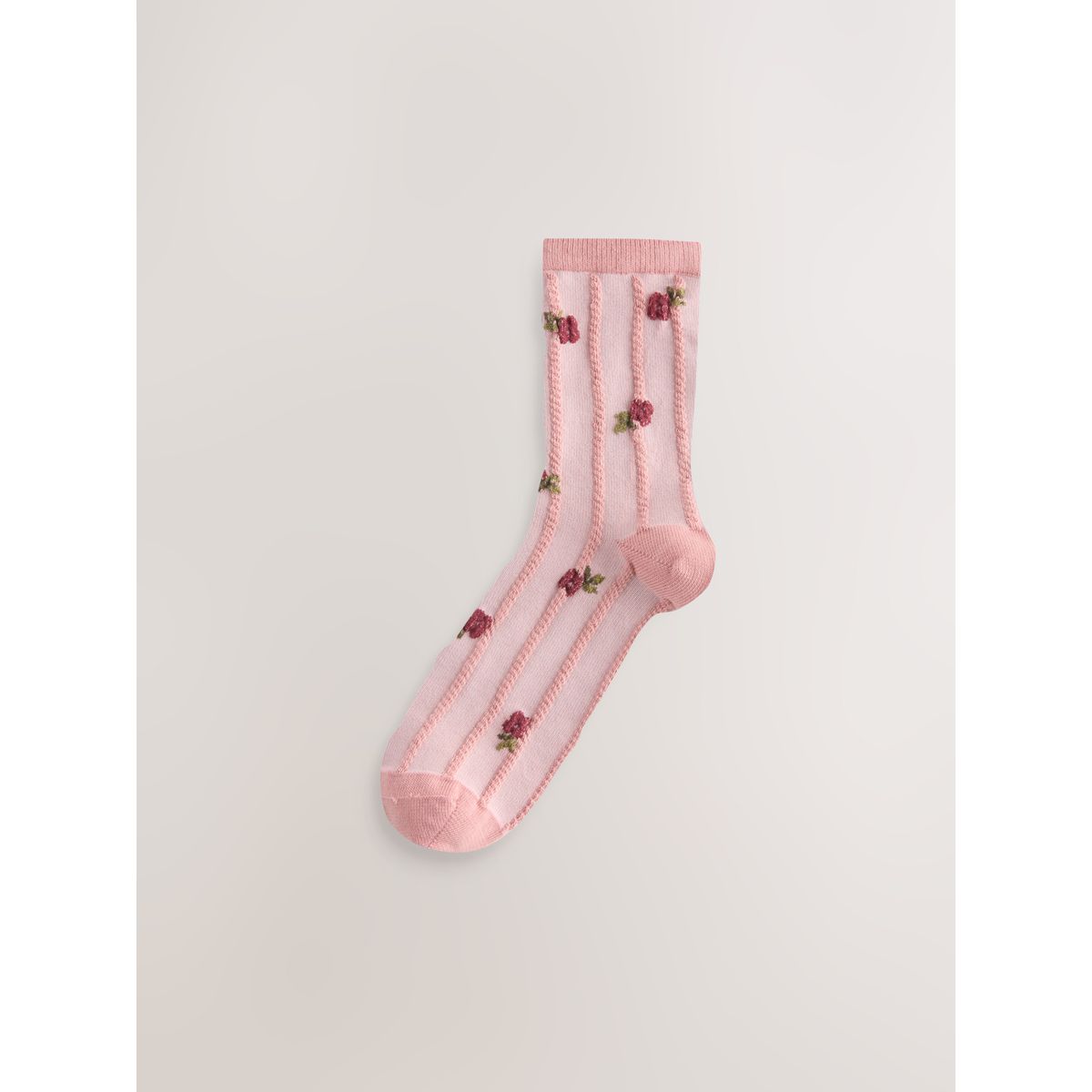 Socquettes texturées, 4 paires rose motif fleurs, NEXT