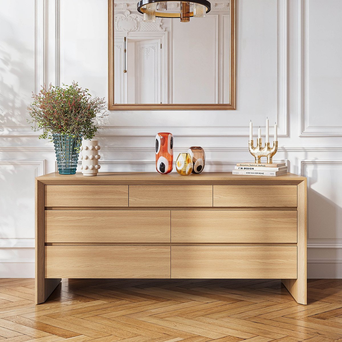 Commode chêne RAFAEL naturel clair, HABITAT