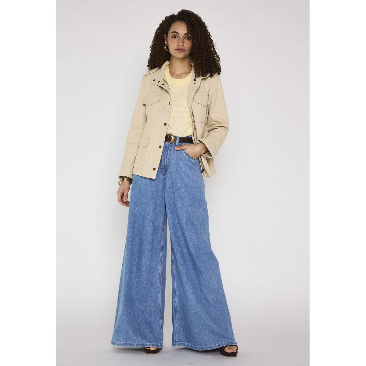 Veste saharienne en Coton CLAIRE creme, Maison 123