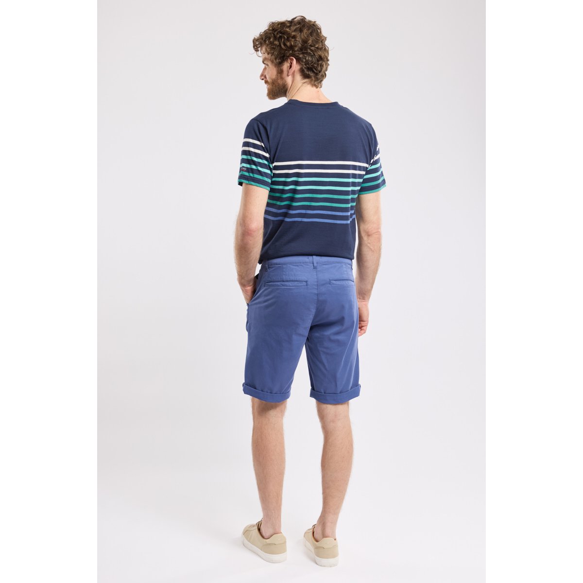 Bermuda coupe droite en coton obscur, ARMOR-LUX