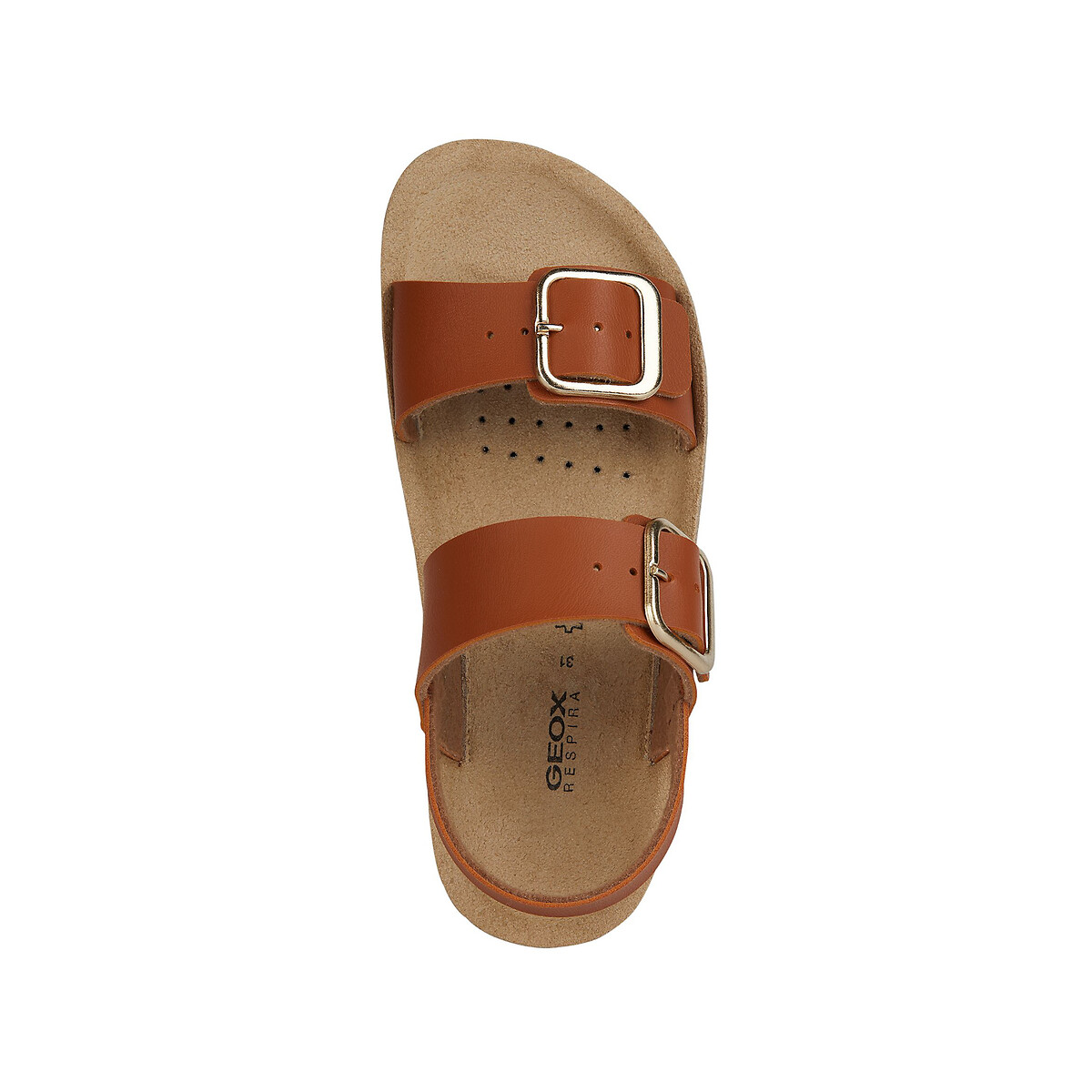Sandales compensées Costarei cognac, GEOX