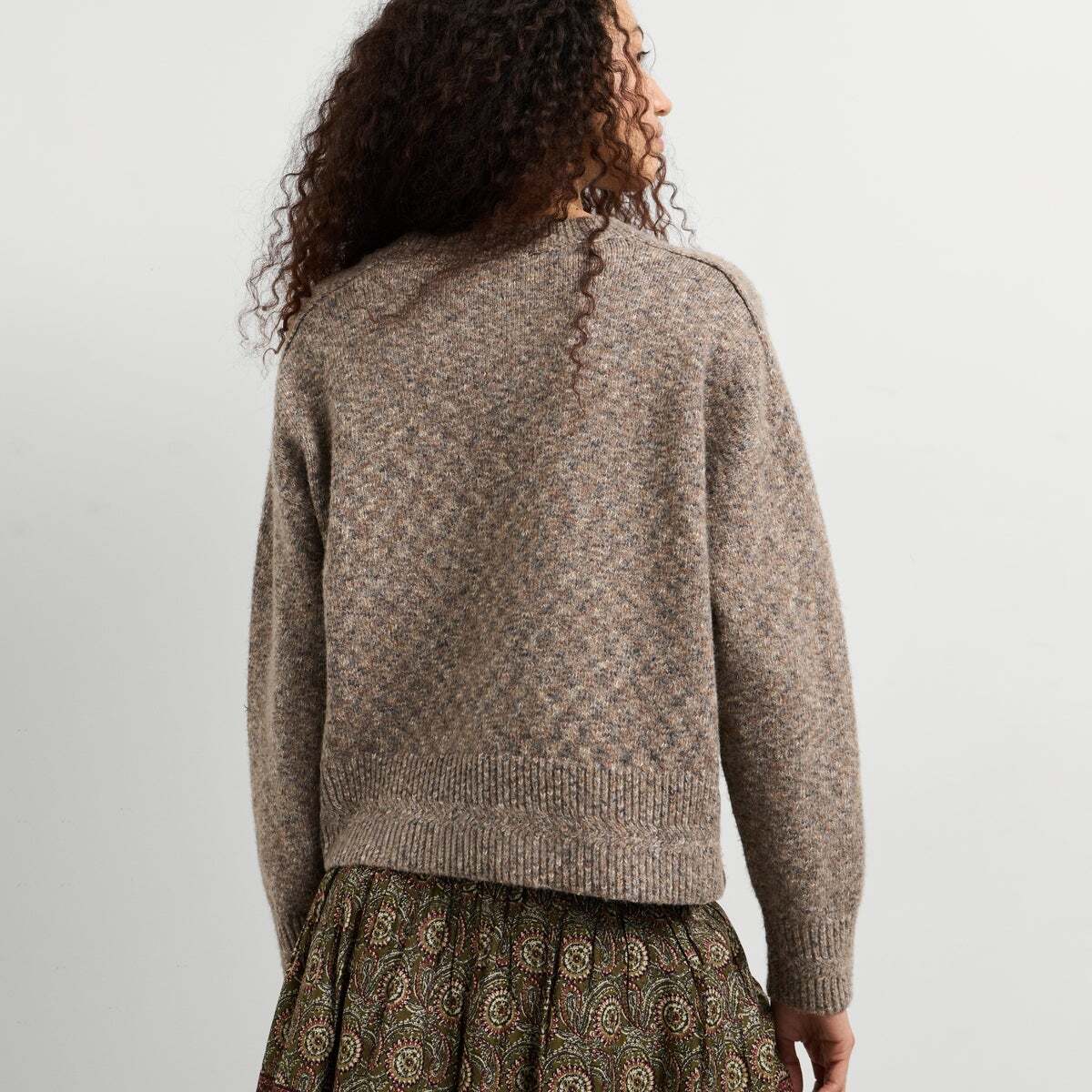 Pull Col Rond En Maille brun de trail, PEPE JEANS