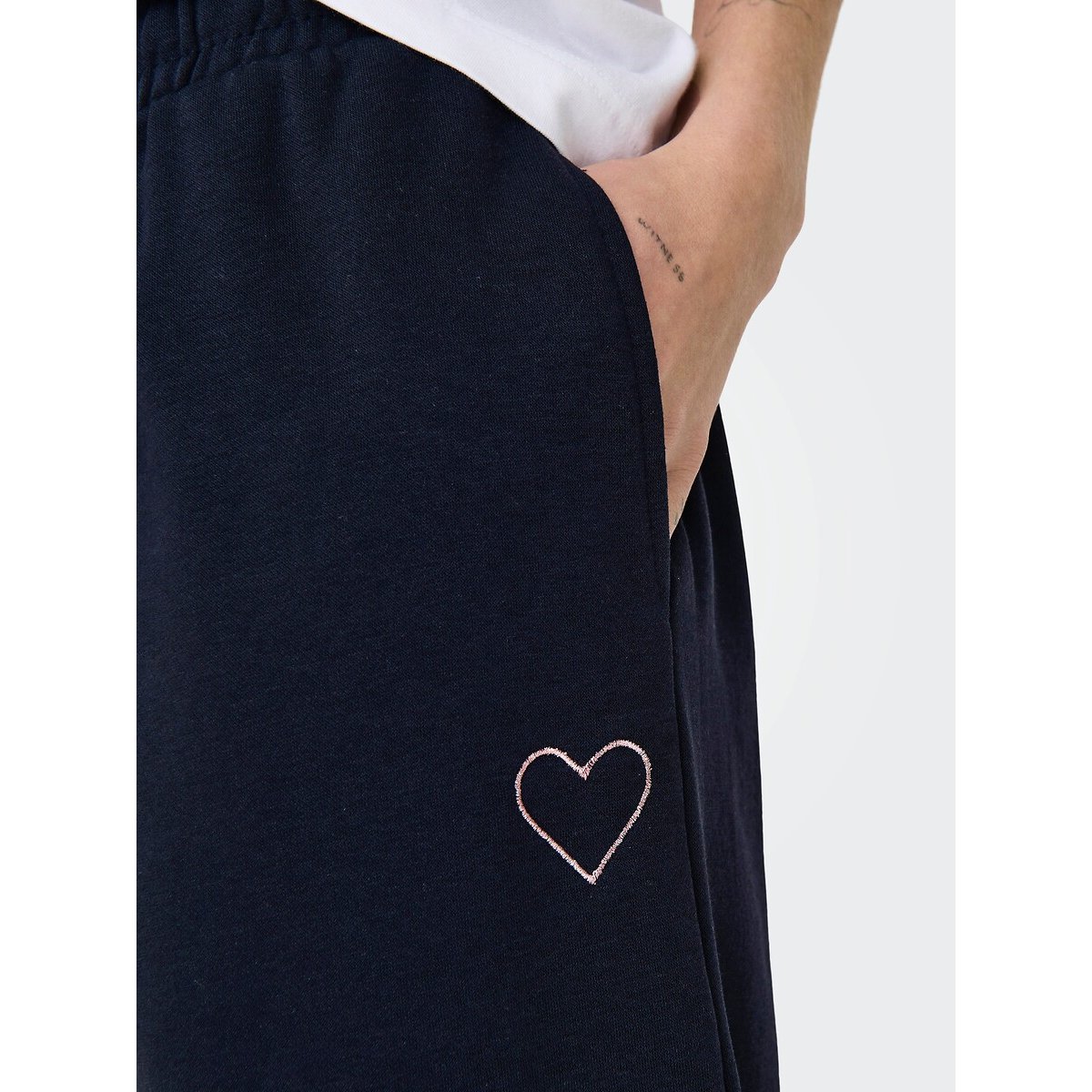 Broek met hartjes marineblauw, ONLY