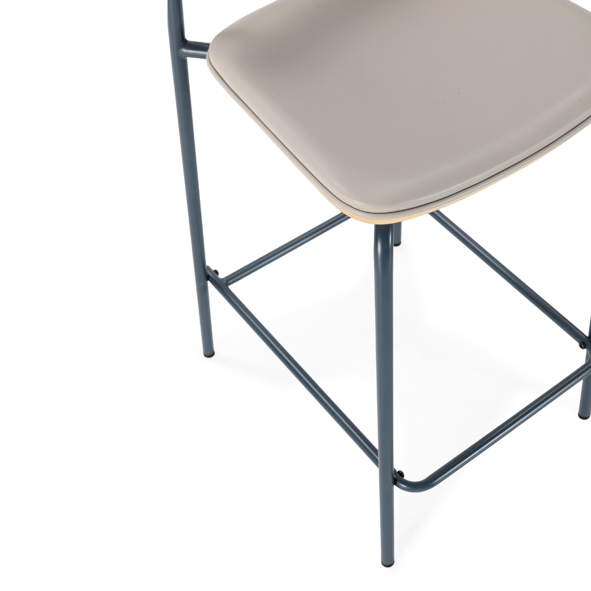 Tabourets lot de 2 en similicuir - TESS beige, CALICOSY