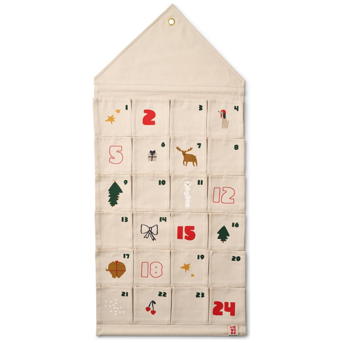 Calendrier de l'avent Babbo couleur unique, LIEWOOD