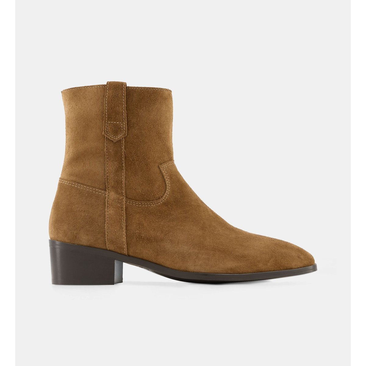 Bottines camarguaises carole cuir velours camel, GALERIES LAFAYETTE
