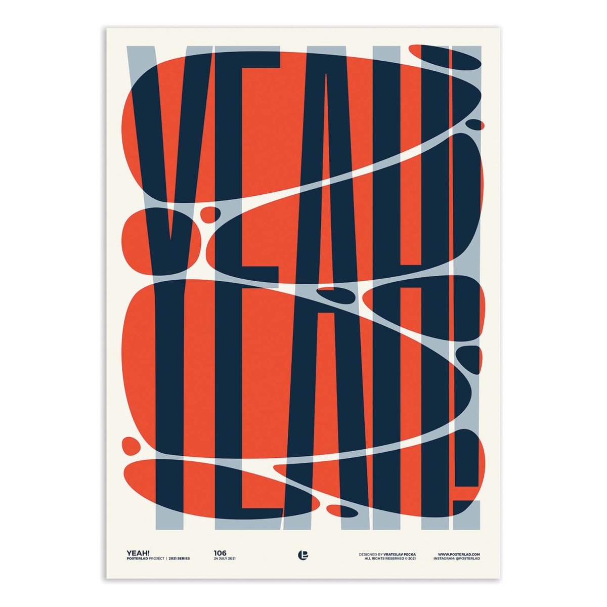 Affiche d'art - Yeah - Posterlad couleur unique, WALL EDITIONS