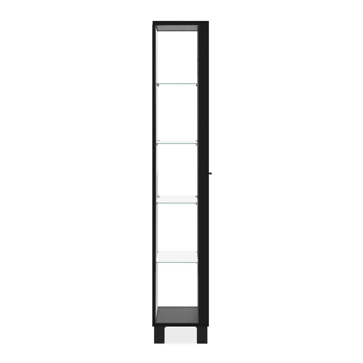 Colonne vitrine avec miroir, 5 niveaux RAVEN noir, PIER IMPORT
