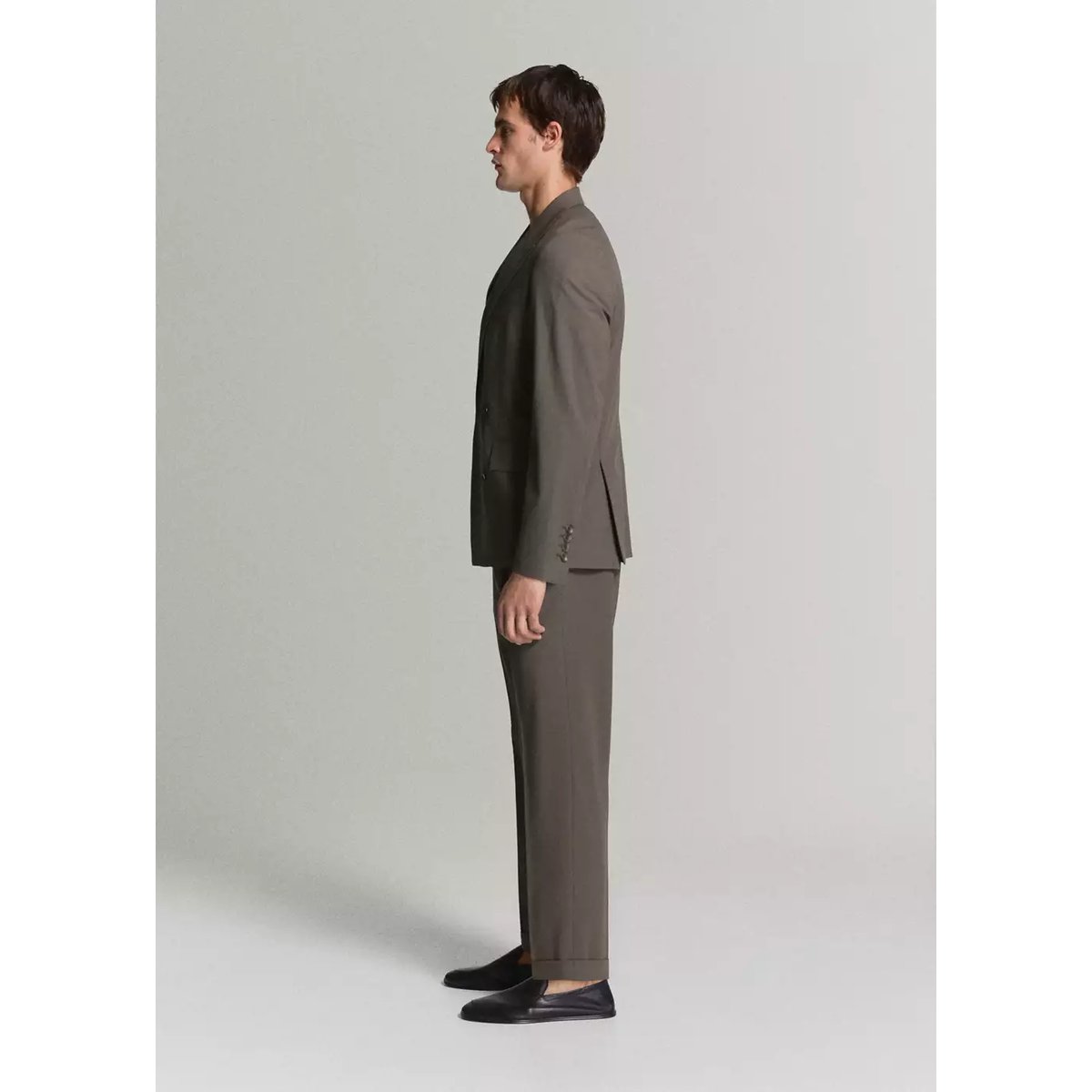 Pantalon costume Boston regular fit marron moyen, MANGO MAN