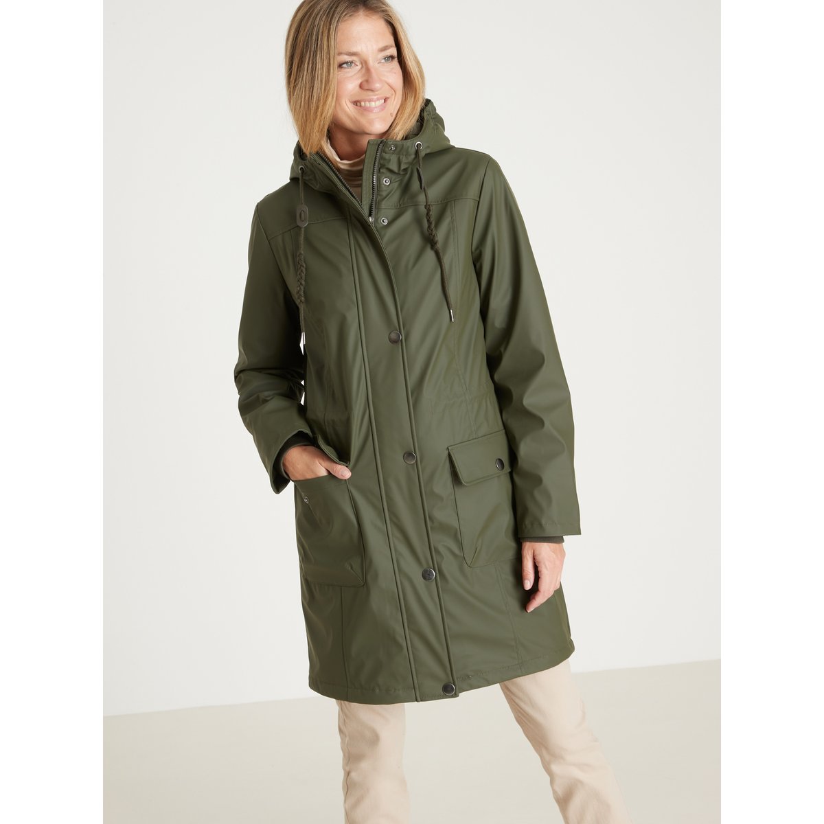 Parka imperméable doublée et matelassée kaki, DAXON